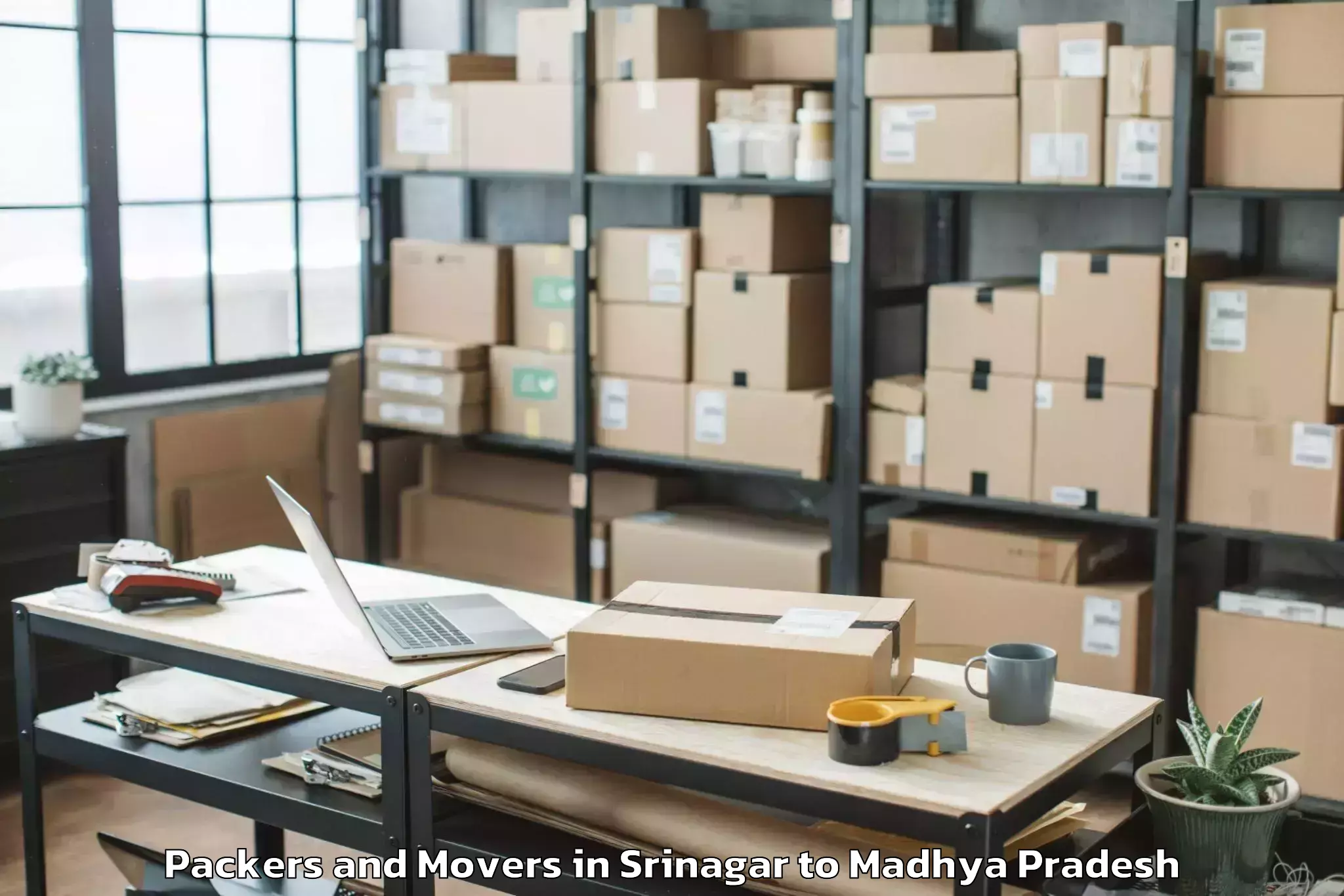 Book Srinagar to Khandwa Packers And Movers Online